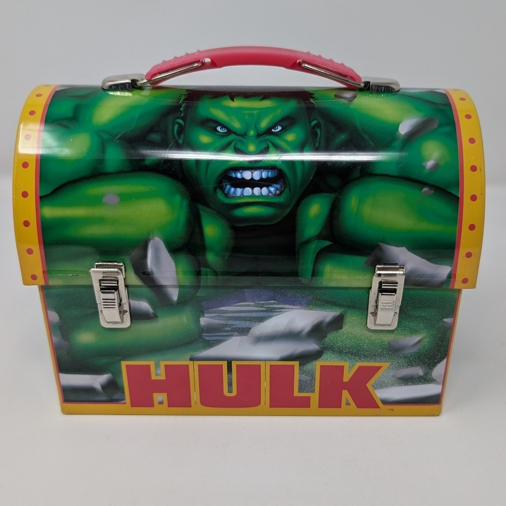Marvel The Hulk 2003 Movie Official Merchandise Tin Lunch‎ Box Dome Top Vintage